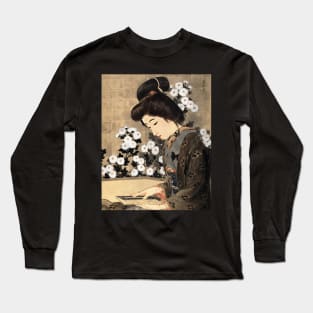 Japanese peacefulness - Vintage japanese art Long Sleeve T-Shirt